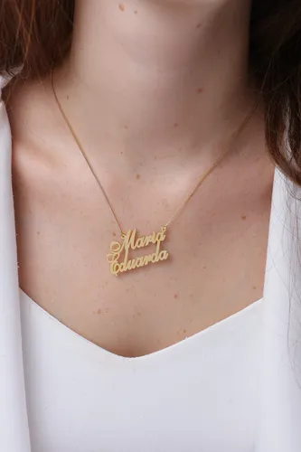 Colar com Nome Composto Personalizado Dourado
