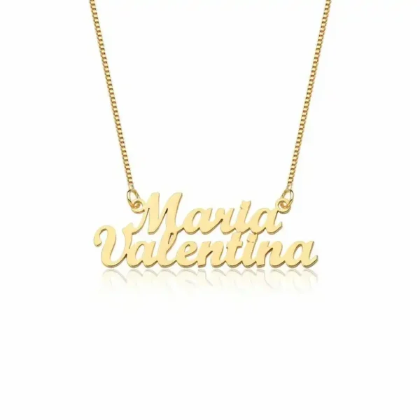 Colar com Nome Composto Personalizado Dourado