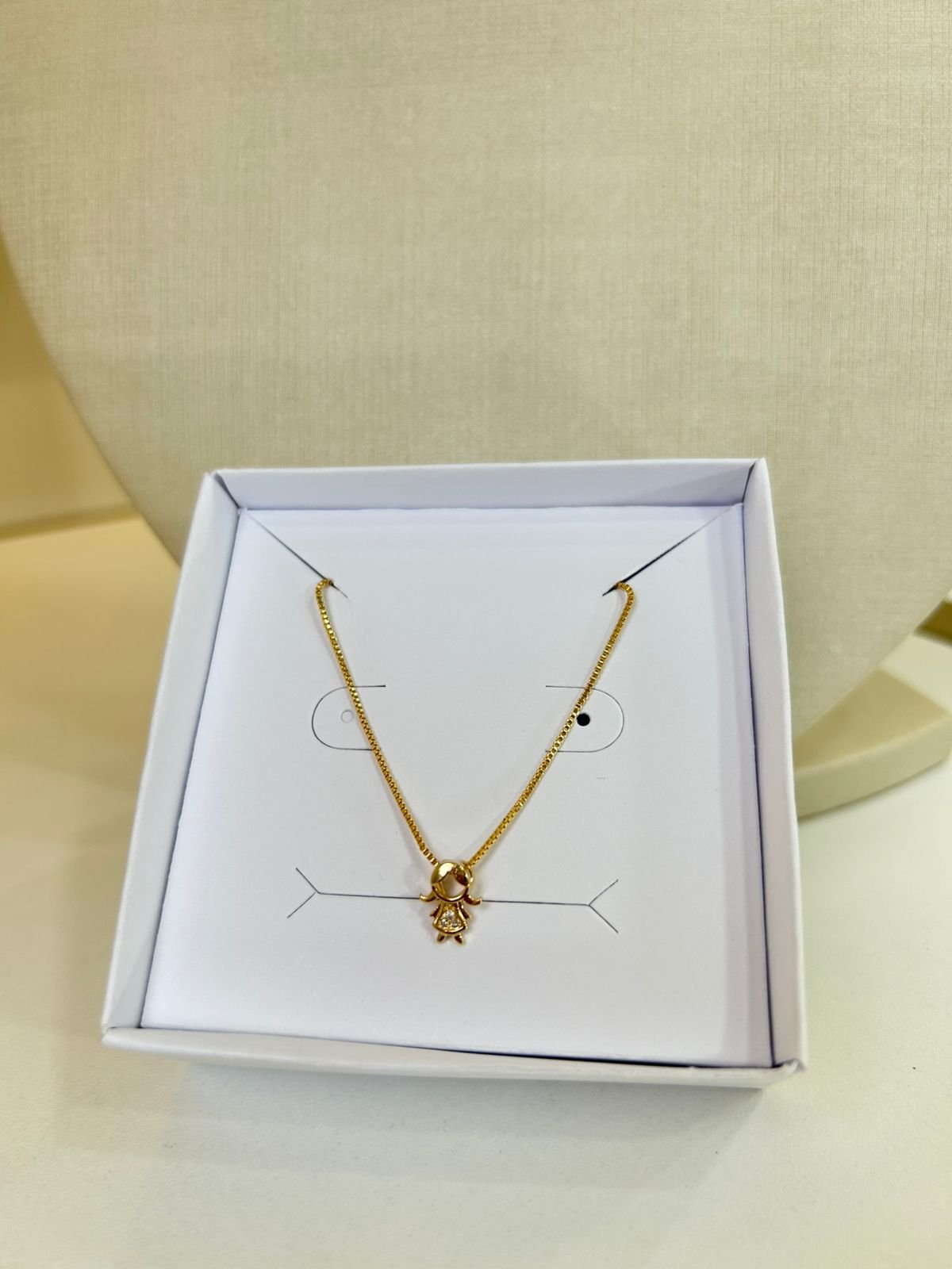 Colar Filha Menina Delicado Banhado Ouro 18k - Imagem 2