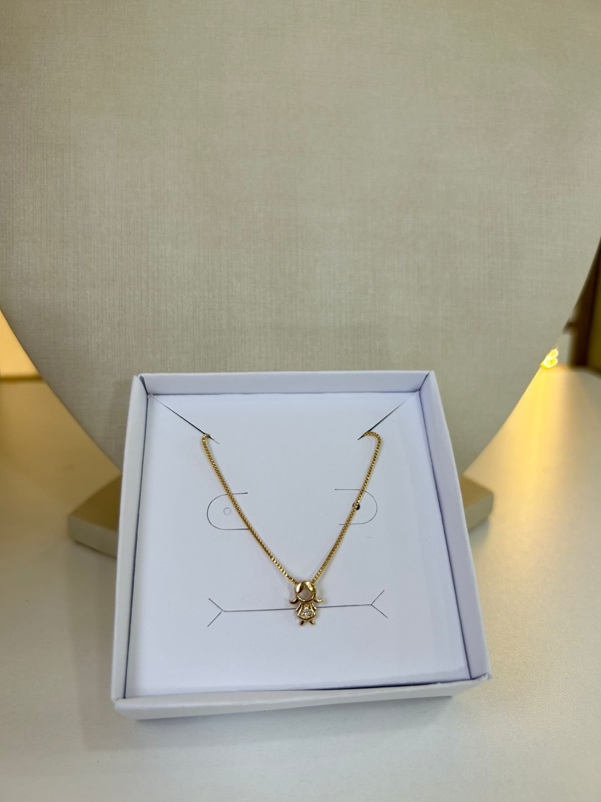 Colar Filha Menina Delicado Banhado Ouro 18k - Imagem 3