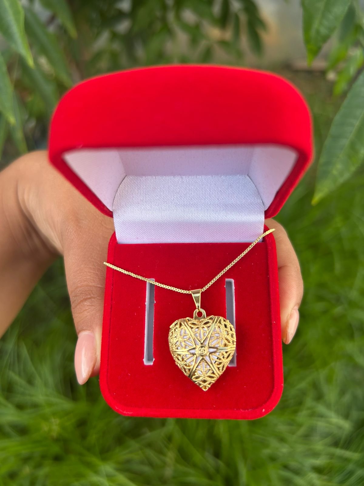 Colar Relicário Coração Meu Tesouro Com duas Fotos - Imagem 6