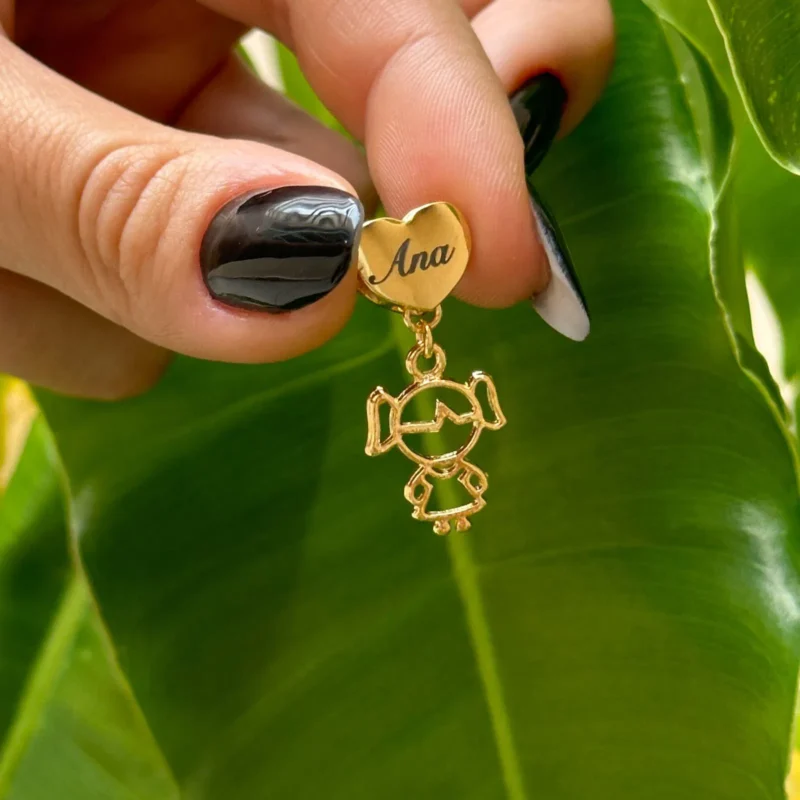 Colar Coração Personalizado Filho (a)