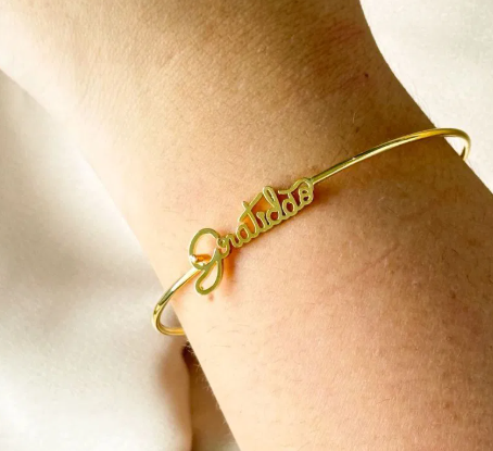 Gratidão BRACELETE GRATIDÃO BANHO OURO 18K