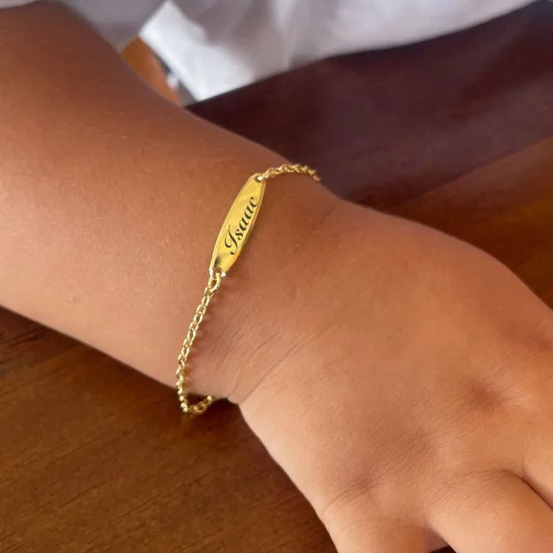 Pulseira Infantil Banho Ouro 18k